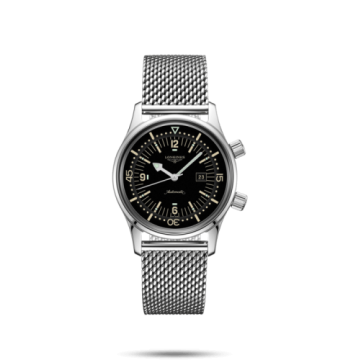Longines Legend Diver 36 Stainless Steel / Black / Mesh
