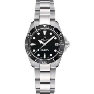 Certina DS Action Lady 34.5 Stainless Steel / Black
