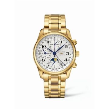 Longines Master Collection 40 Chronograph Calendar Yellow Gold / Silver / Bracelet