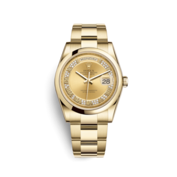Rolex Day-Date 36 Yellow Gold Domed / Oyster / Champagne Roman