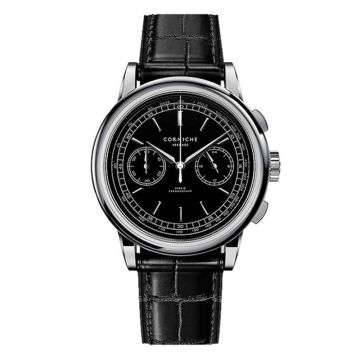 Corniche Heritage Chronograph Steel with Black dial