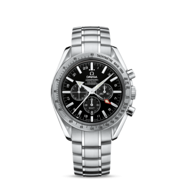 Omega Speedmaster Broad Arrow Co-Axial GMT Stainless Steel / Black / Bracelet