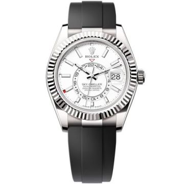 Rolex Sky-Dweller White Gold / White / OysterFlex