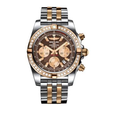 Breitling Chronomat 44 Stainless Steel / Rose Gold / Diamond / Metallica Brown / Bracelet