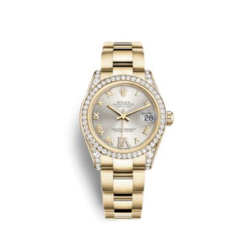 Rolex Datejust 31 Yellow Gold Diamond / Oyster / Silver Roman