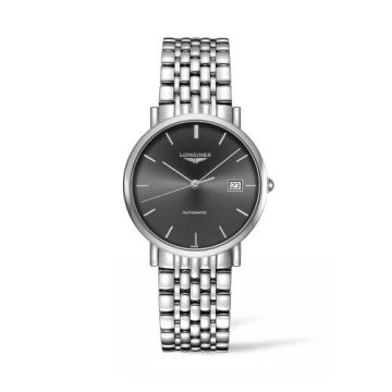 Longines Elegant Collection Automatic 37 Stainless Steel / Grey / Bracelet