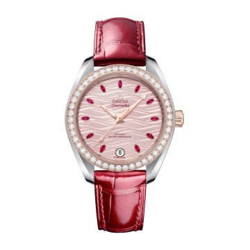 Omega Seamaster Aqua Terra 150M Master Chronometer 34 Stainless Steel / Sedna Gold / Diamond / Pink - Ruby / Alligator