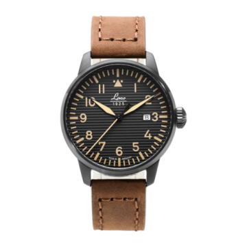 Laco Pilot Watch Special Models St. Gallen / Stainless Steel / Black