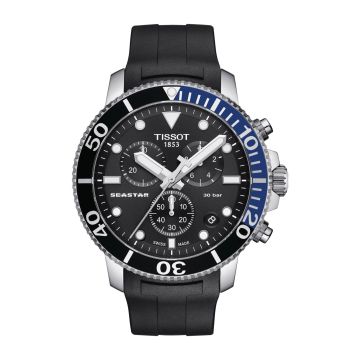 Tissot Seastar 1000 Chronograph Quartz 45.5 Stainless Steel / Black / Rubber