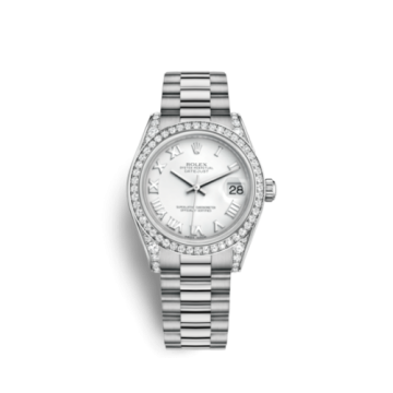 Rolex Datejust 31 White Gold Diamond / President / White Roman