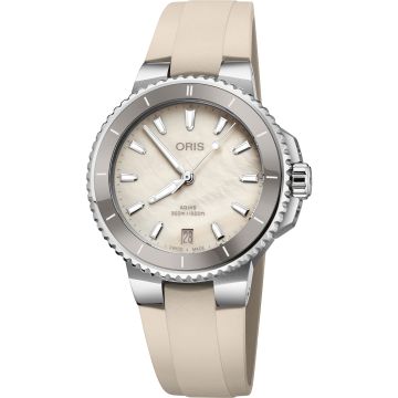 Oris Aquis Date 36.5 Stainless Steel / MOP / Rubber