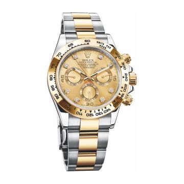 Rolex Cosmograph Daytona Stainless Steel / Yellow Gold / Champagne Diamond