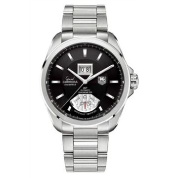 TAG Heuer Grand Carrera Calibre 8 RS Grande Date GMT Stainless Steel / Black / Bracelet