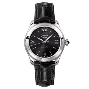 Glashütte Original Lady Serenade Stainless Steel / Black / Alligator - Pin