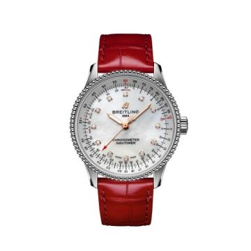 Breitling Navitimer 1 35 Automatic Stainless Steel / MOP / Croco / Pin