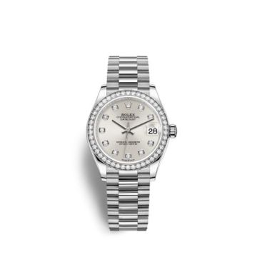 Rolex Datejust 31 White Gold Diamond / Silver - Diamond