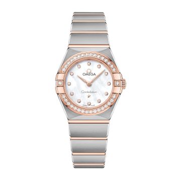Omega Constellation Manhattan 25 Quartz Stainless Steel / Sedna Gold / MOP / Diamond