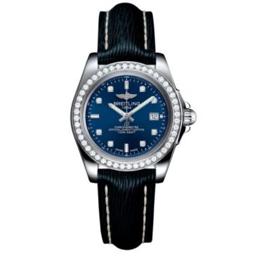 Breitling Galactic 32 Sleek Edition Stainless Steel / Diamond / Horizon Blue Diamond / Sahara