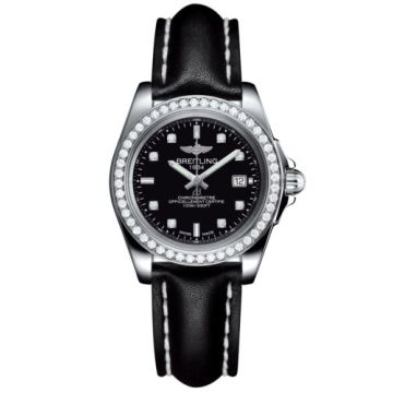 Breitling Galactic 32 Sleek Edition Stainless Steel / Diamond / Trophy Black Diamond / Calf