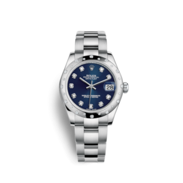 Rolex Datejust 31 Stainless Steel Domed Diamond / Oyster / Blue - Diamond