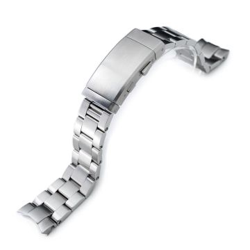 Super-O Boyer Watch Band compatible with Seiko Alpinist SARB017 (or Hamilton Khaki H70455733), Brushed Wetsuit Ratchet Buckle - 20mm
