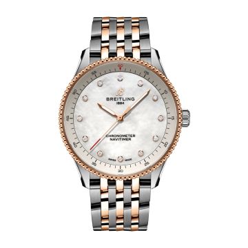 Breitling Navitimer Quartz 32 Stainless Steel - Red Gold / MOP / Bracelet