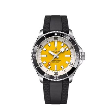 Breitling SuperOcean Automatic 42 Stainless Steel / Yellow / Rubber