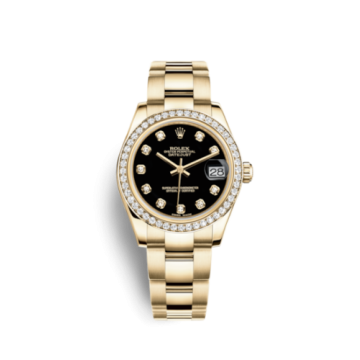 Rolex Datejust 31 Yellow Gold Diamond / Oyster / Black Diamond