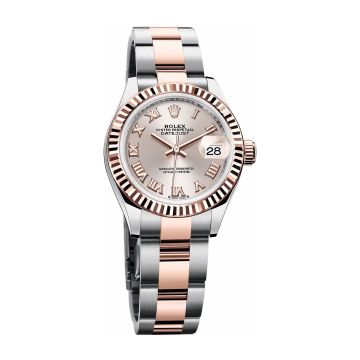 Rolex Lady-Datejust 28 Rolesor Rose Fluted / Oyster / Sundust Roman