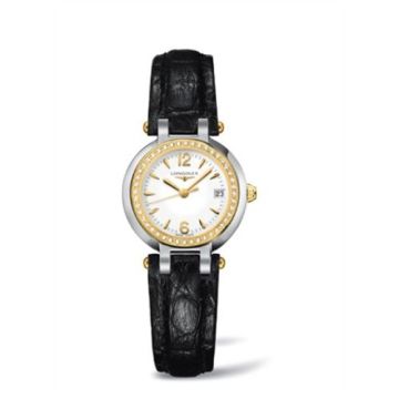 Longines PrimaLuna Quartz 26.5 Stainless Steel / Yellow Gold / Diamond / White