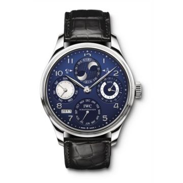 IWC Schaffhausen Portugieser Perpetual Calendar 5021 White Gold / Blue