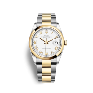 Rolex Datejust 36 Stainless Steel / Yellow Gold / Smooth / White Roman / Oyster