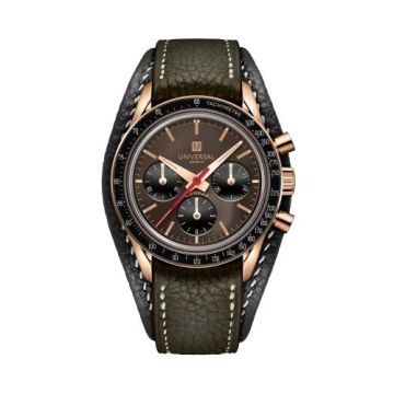 Universal Genève Tribute to Compax Red Gold / Brown