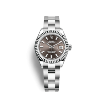 Rolex Lady-Datejust 28 Stainless Steel Fluted / Grey / Oyster
