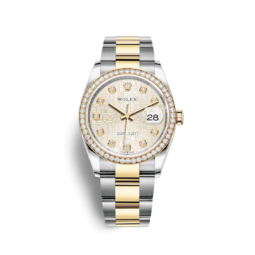 Rolex Datejust 36 Stainless Steel / Yellow Gold / Diamond / Silver Computer / Oyster