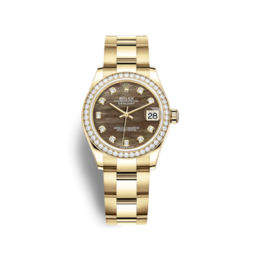 Rolex Datejust 31 Yellow Gold / Diamond / Black MOP / Oyster
