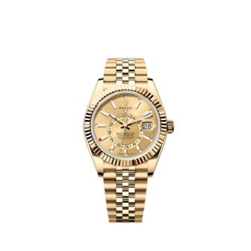 Rolex Sky-Dweller Yellow Gold / Champagne / Jubilee