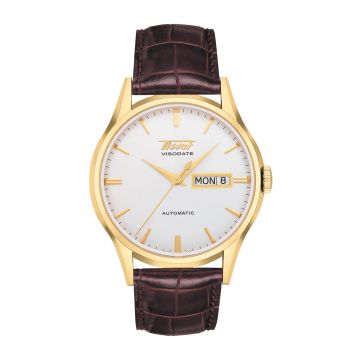 Tissot Visodate Automatic Yellow Gold PVD / Silver / Strap