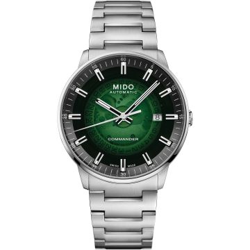 Mido Commander Gradient Stainless Steel / Green / Bracelet