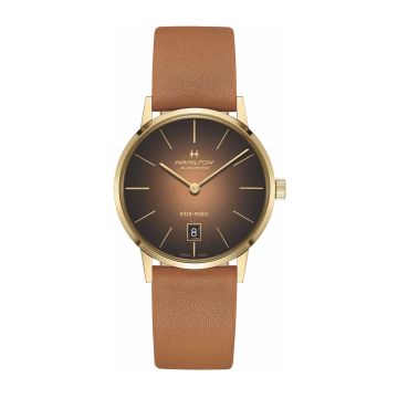 Hamilton Intra-Matic 38 Yellow Gold / Brown
