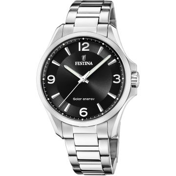 Festina Solar Energy Silver / Black 42mm