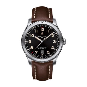 Breitling Aviator 8 Automatic 41 Stainless Steel / Black / Calf / Pin