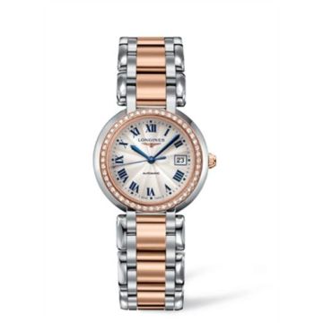 Longines PrimaLuna Automatic 30 Two Tone Pink Diamond