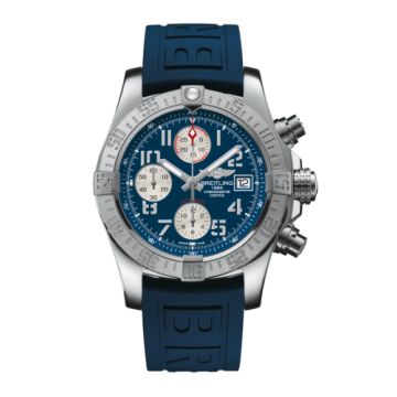 Breitling Avenger II Stainless Steel / Mariner Blue / Rubber / Pin