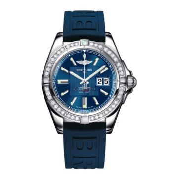 Breitling Galactic 41 Stainless Steel / Diamond / Metallica Blue / Rubber