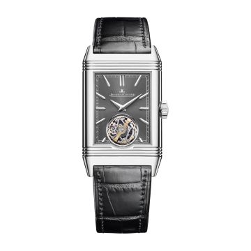 Jaeger-LeCoultre Reverso Tribute Tourbillon Stainless Steel / Grey