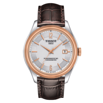 Tissot Ballade Powermatic 80 41 Stainless Steel / Rose Gold PVD / Silver / Strap