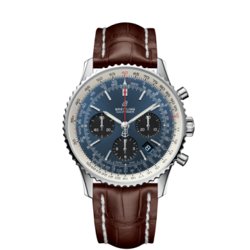 Breitling Navitimer 1 B01 Chronograph 43 Stainless Steel / Blue / Croco / Pin