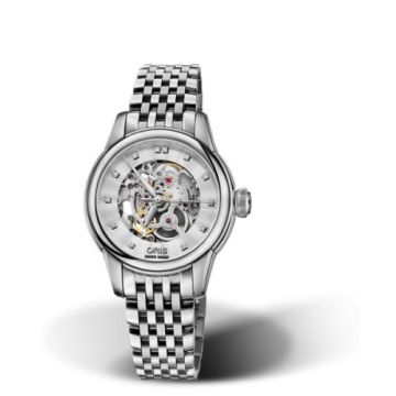 Oris Artelier Skeleton 31 Diamonds Stainless Steel / Bracelet