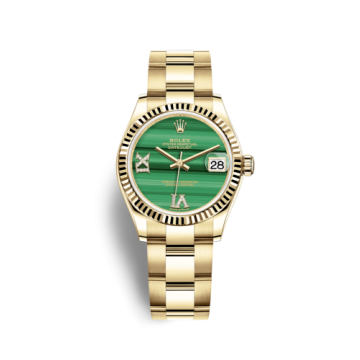 Rolex Datejust 31 Yellow Gold / Fluted / Malachite / Oyster